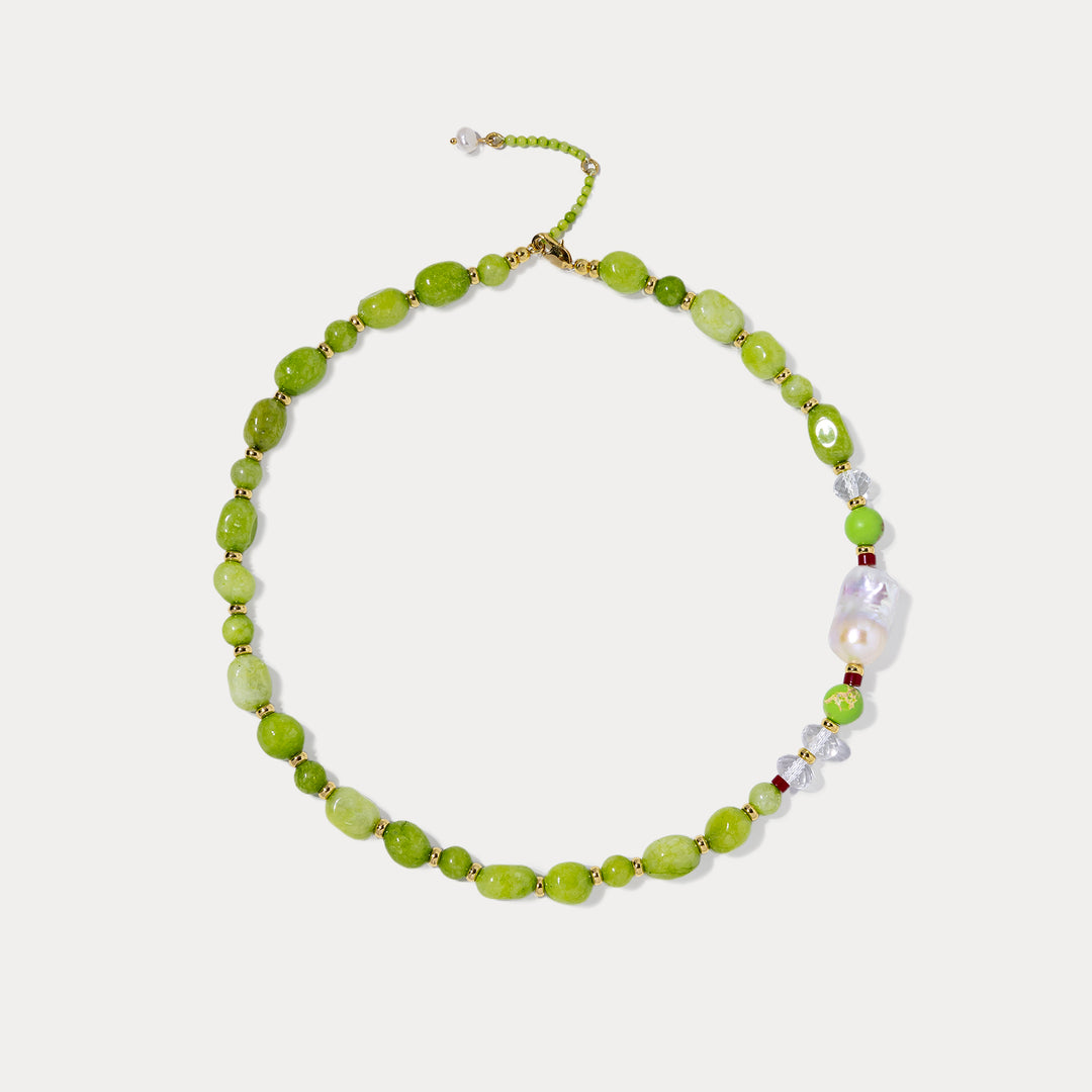 Peridot Bead Necklace