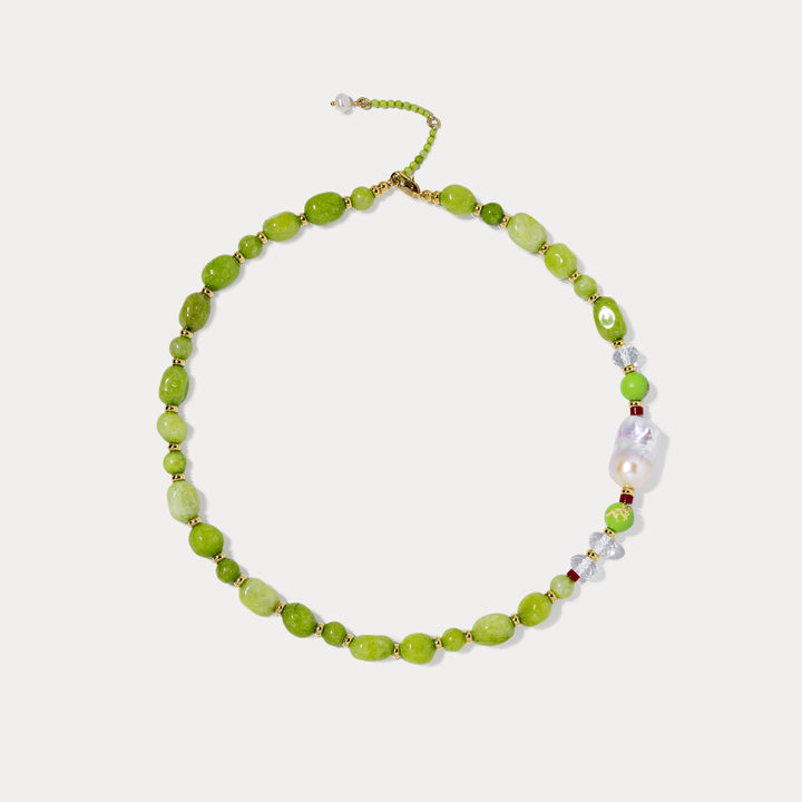 Peridot Bead Necklace