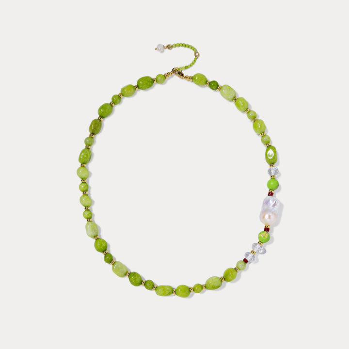 Peridot Bead Necklace