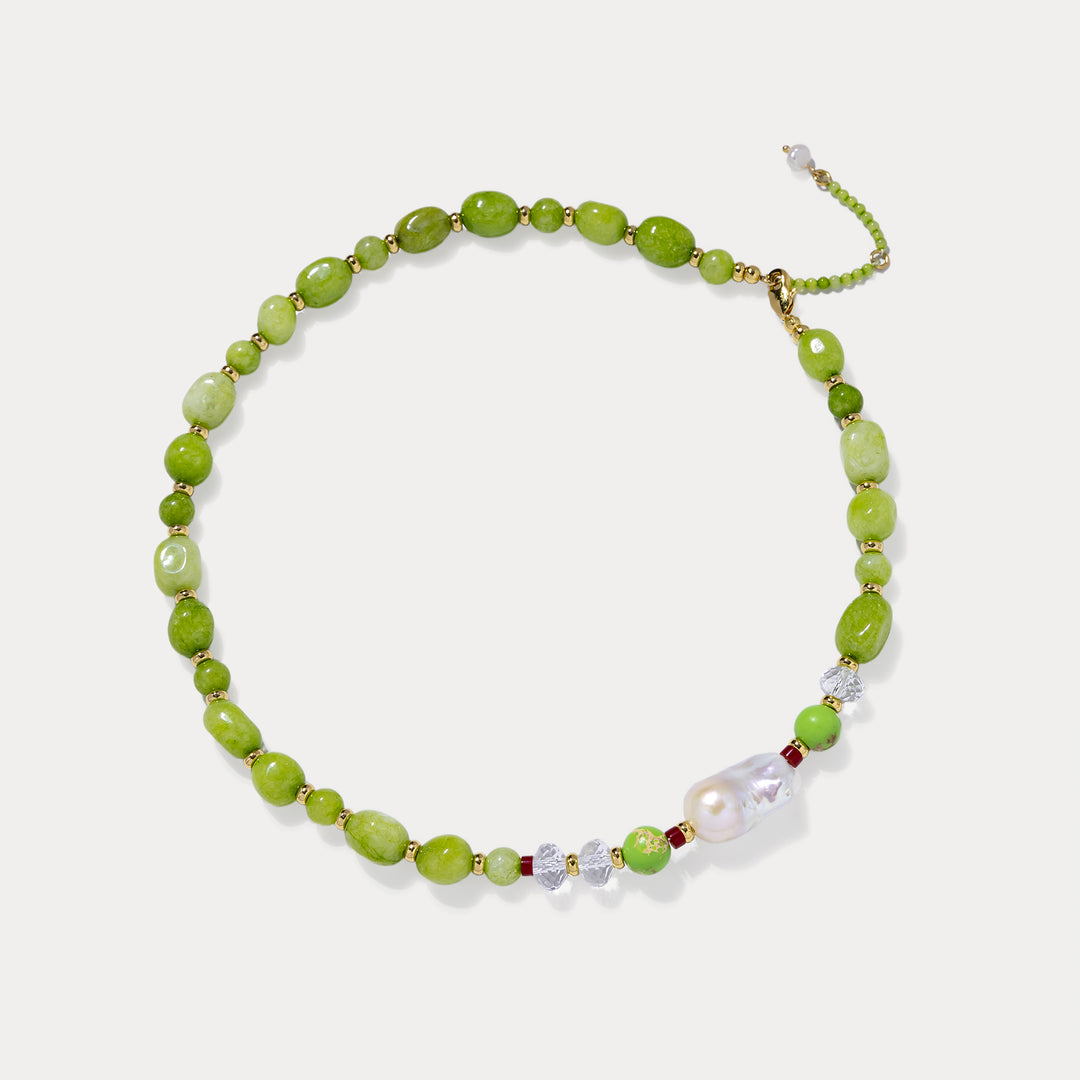 Peridot Bead Necklace