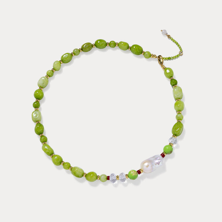 Peridot Bead Necklace