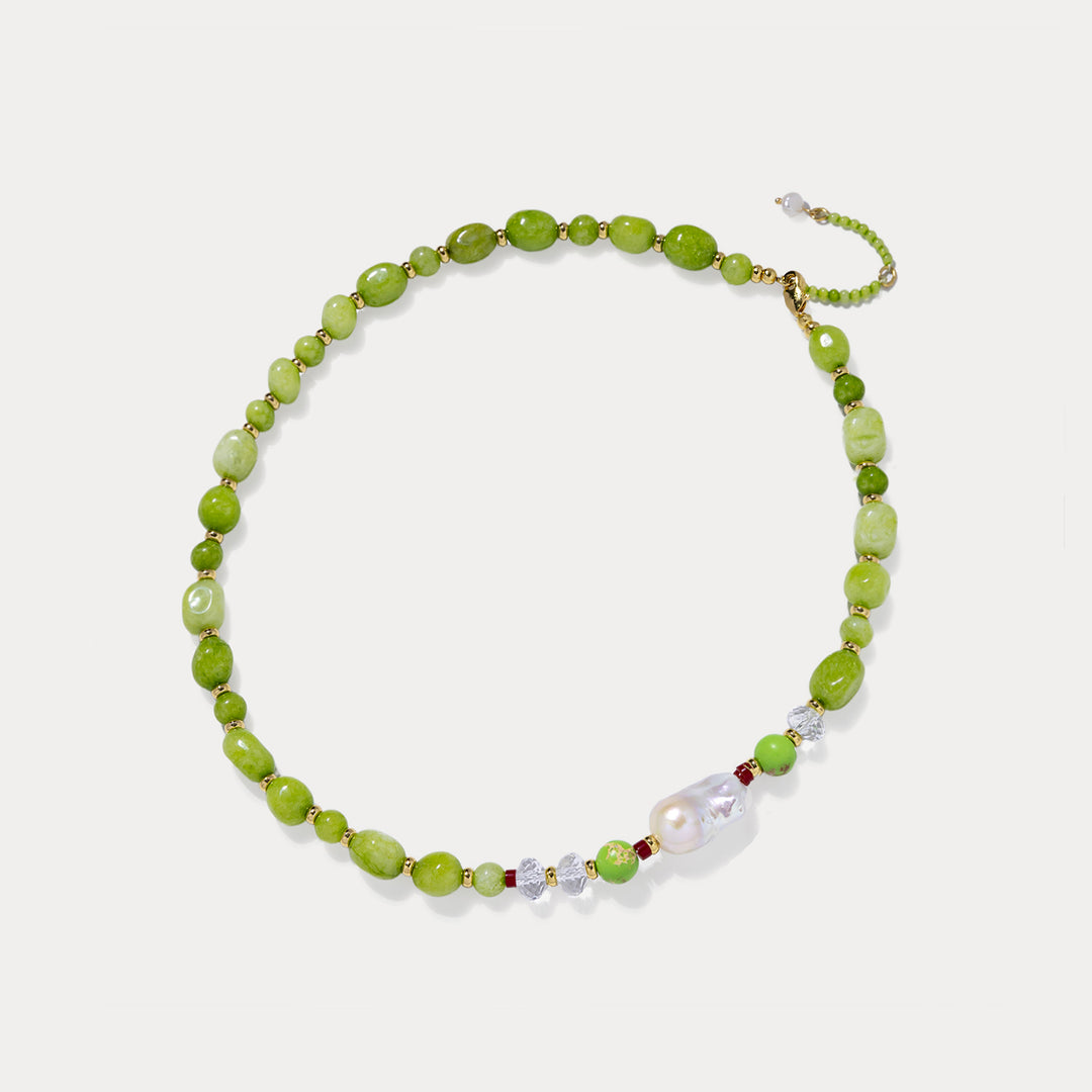 Peridot Bead Necklace