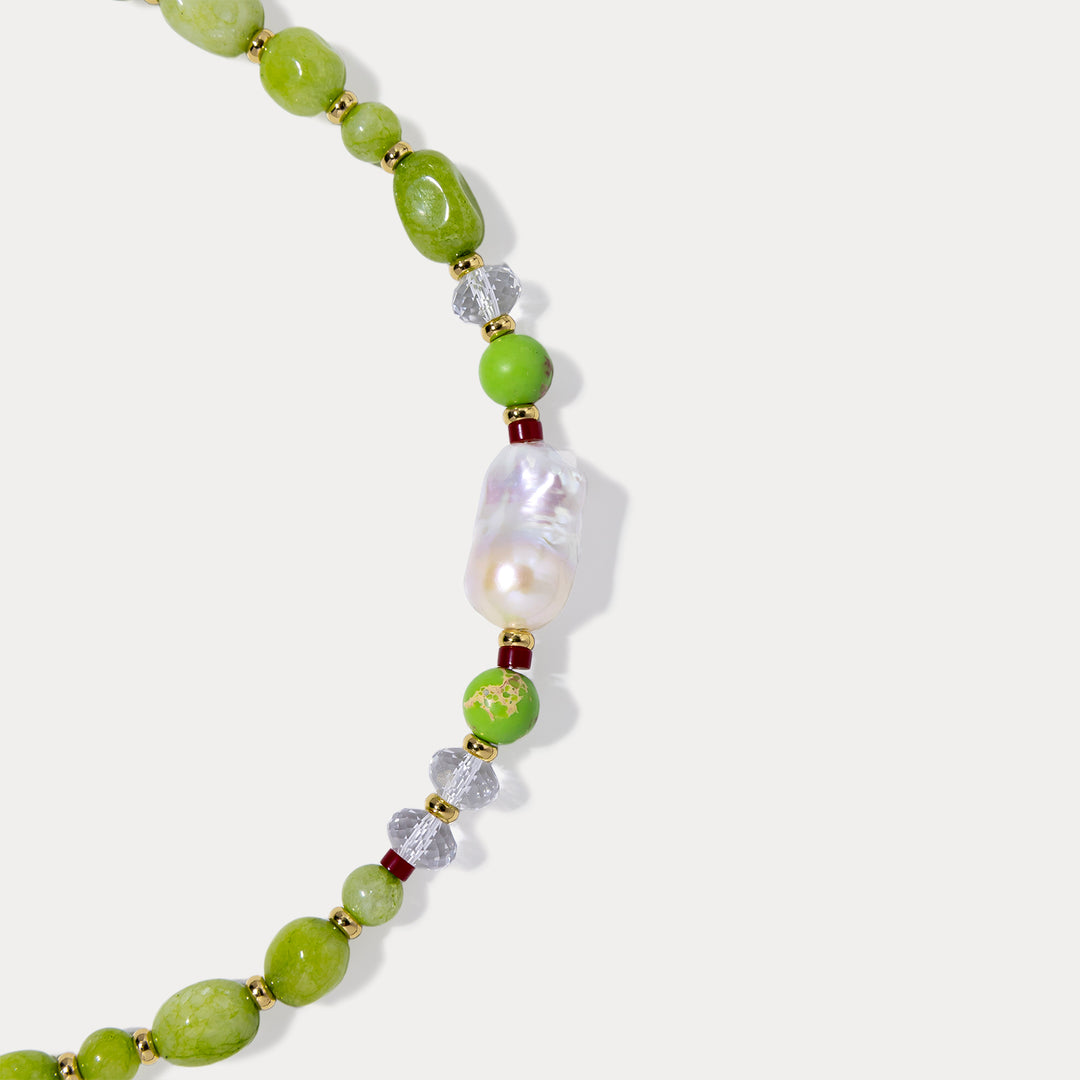 Peridot Bead Necklace