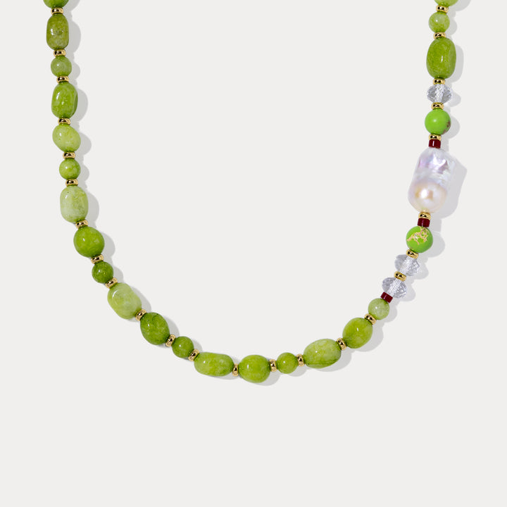 Peridot Bead Necklace