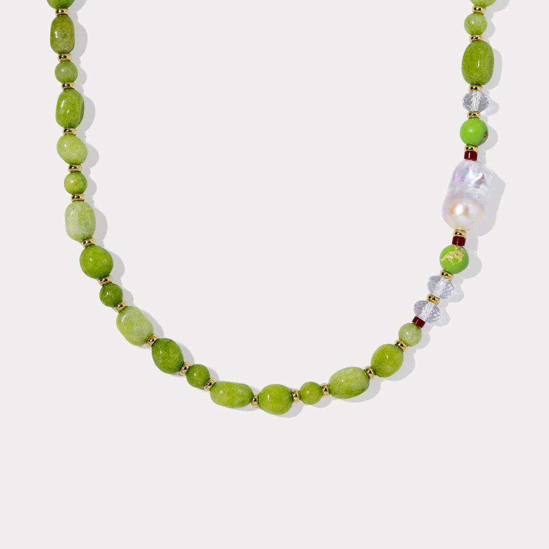 Peridot Bead Necklace