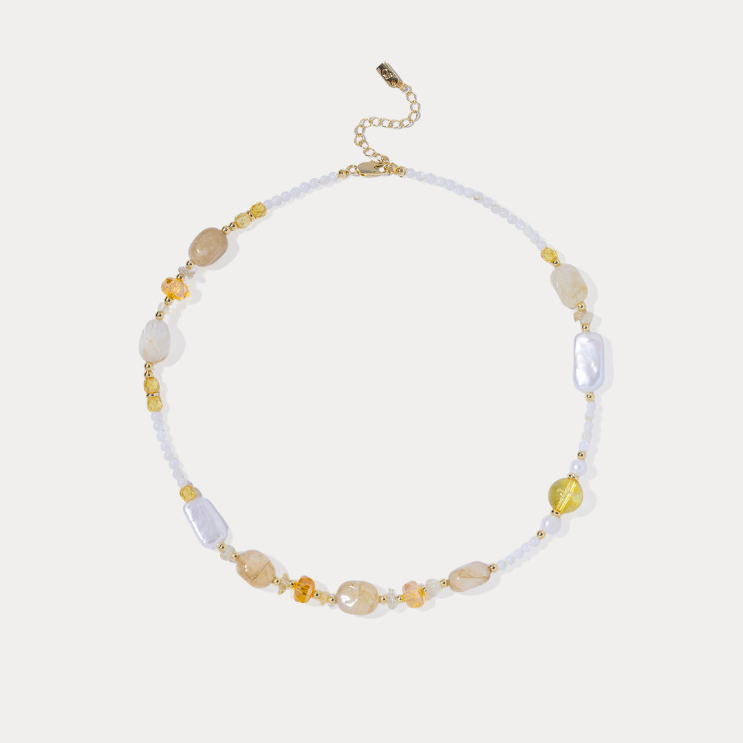 Citrine Beaded Necklace
