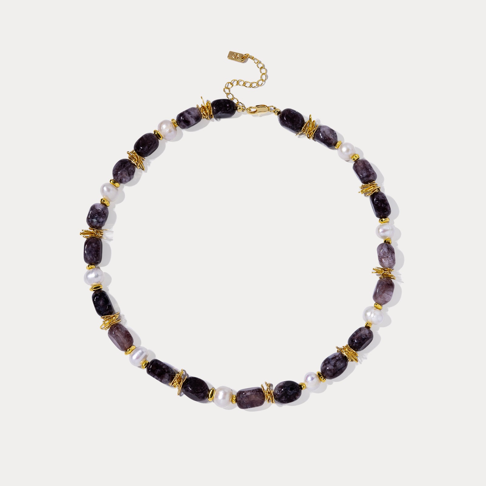 Selenichast Amethyst Gemstone Necklace Statement Jewelry