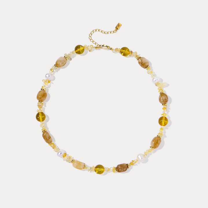 Citrine Beaded Necklace