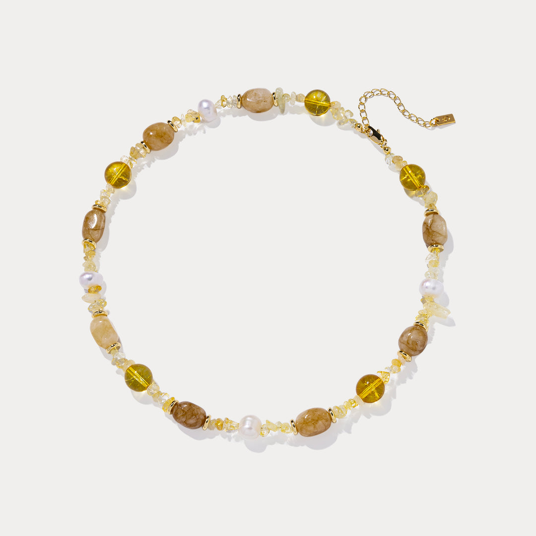 Citrine Beaded Necklace