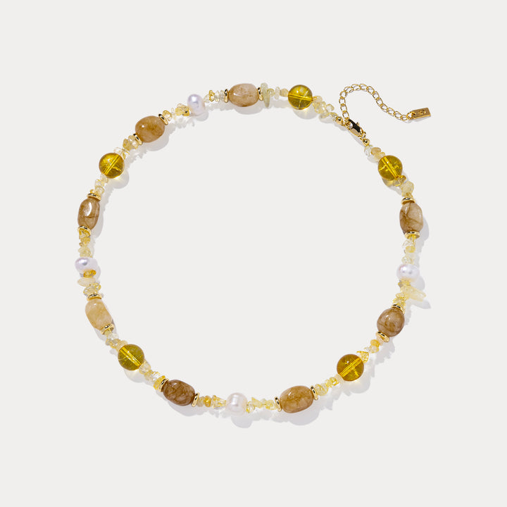 Citrine Beaded Necklace