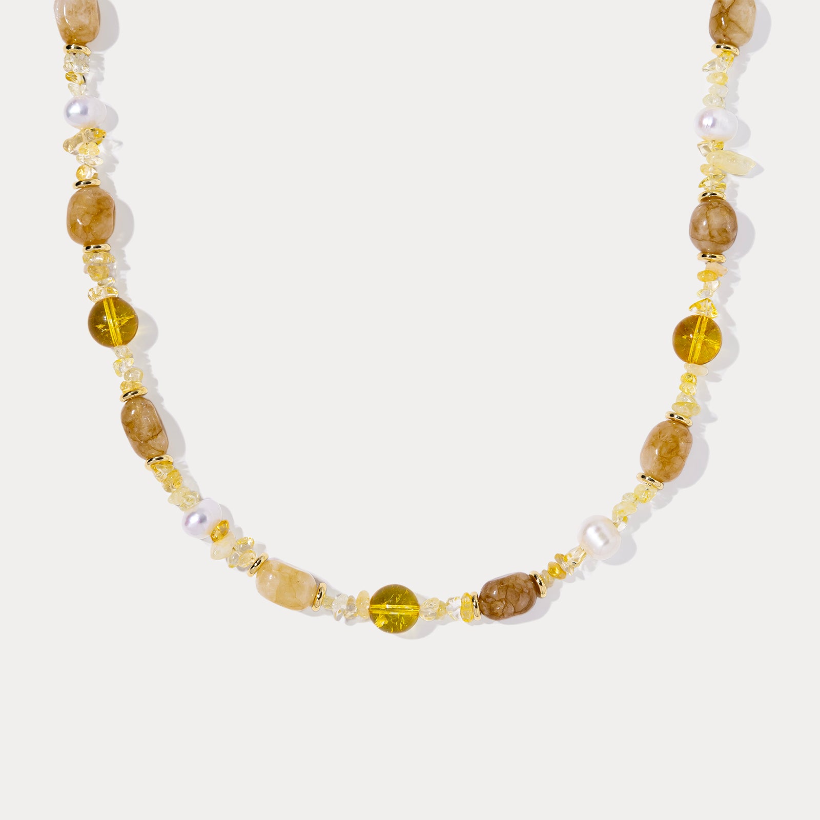 Selenichast Citrine Gemstone Necklace Gift for Her