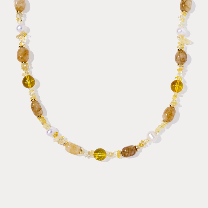 Citrine Beaded Necklace
