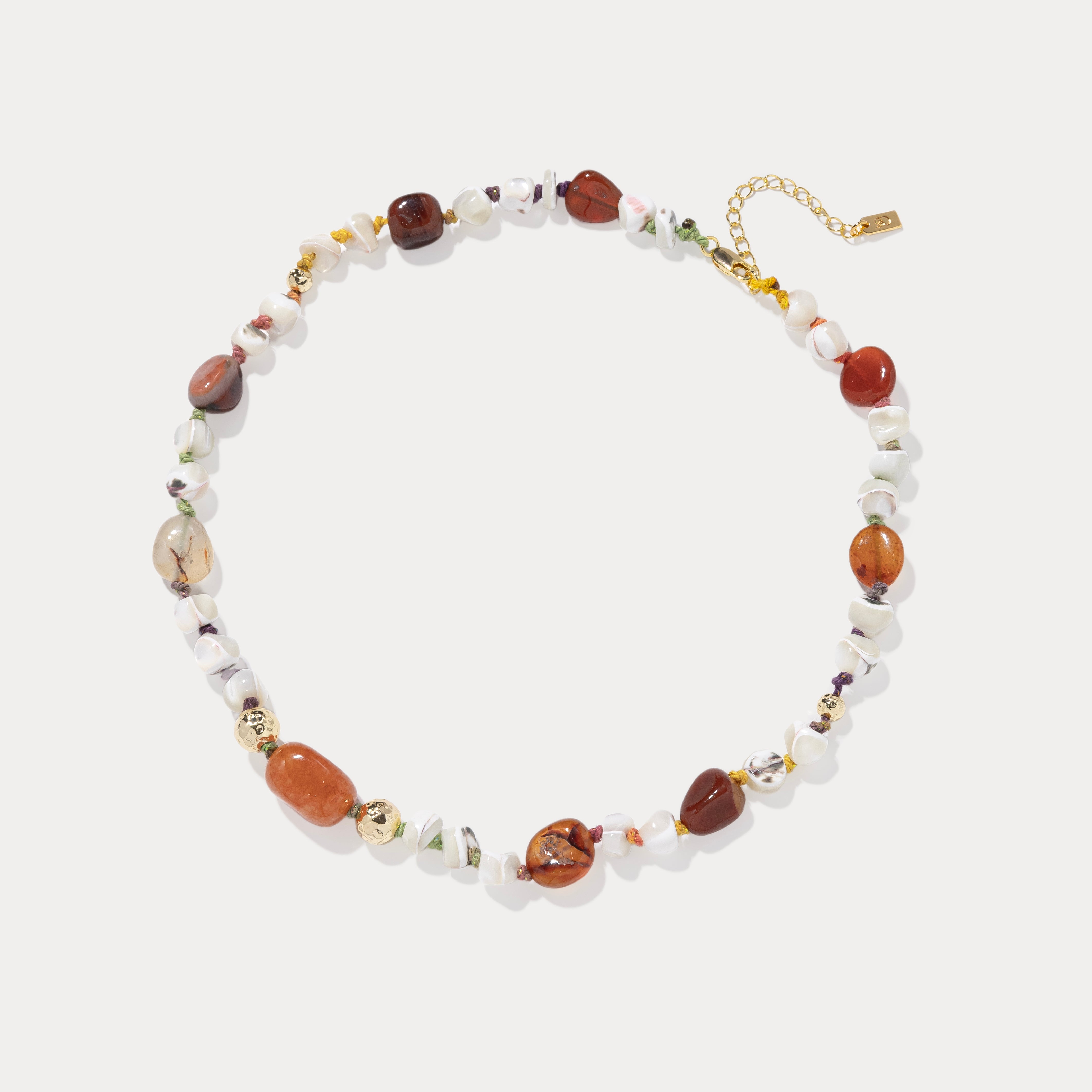 Selenichast Carnelian Gemstone Necklace Natural Stone Jewelry
