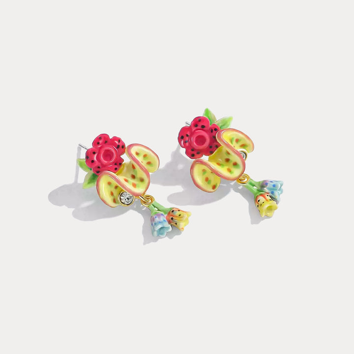 Tropical Flower Earrings