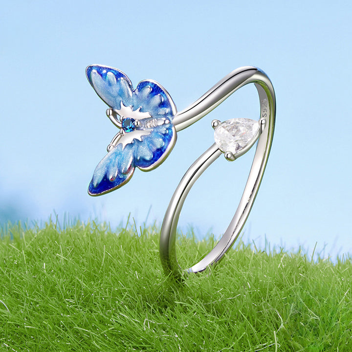 Blue Butterfly Ring