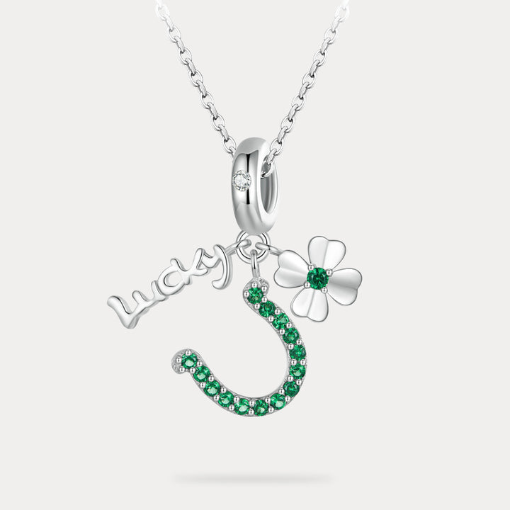 Four Leaf Clover U Shape Lucky Necklace