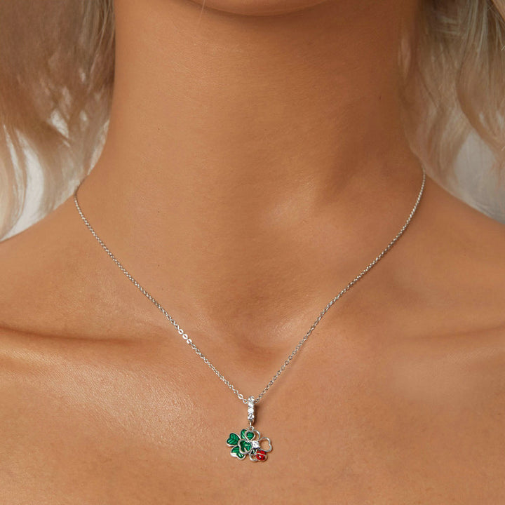 Four Leaf Clover Ladybug Necklace