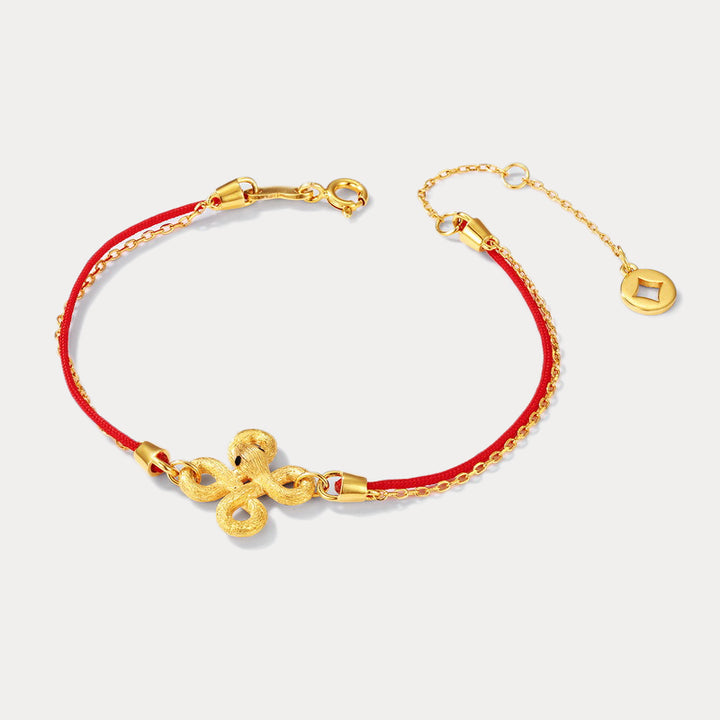 Selenichast Chinese Knot Snake Red String Bracelet