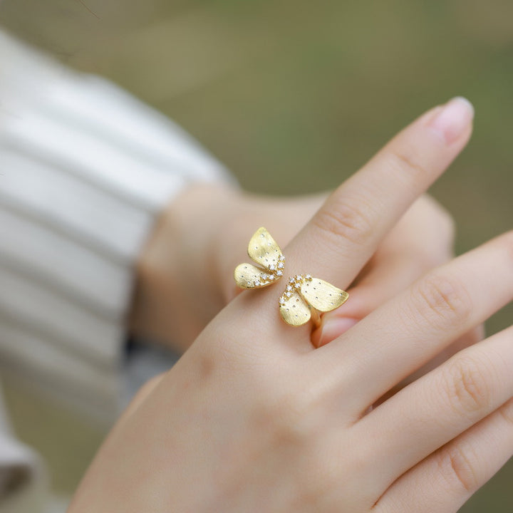 Brushed Butterfly Ring