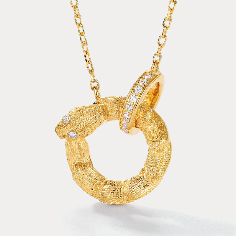 Snake Circle Zodiac Necklace