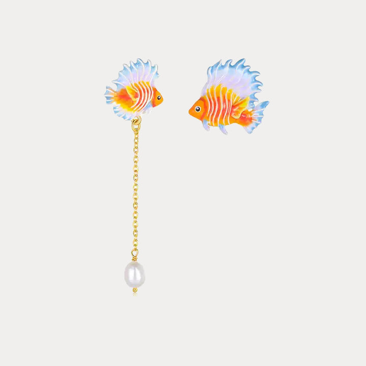 Fish Asymmetrical Earrings