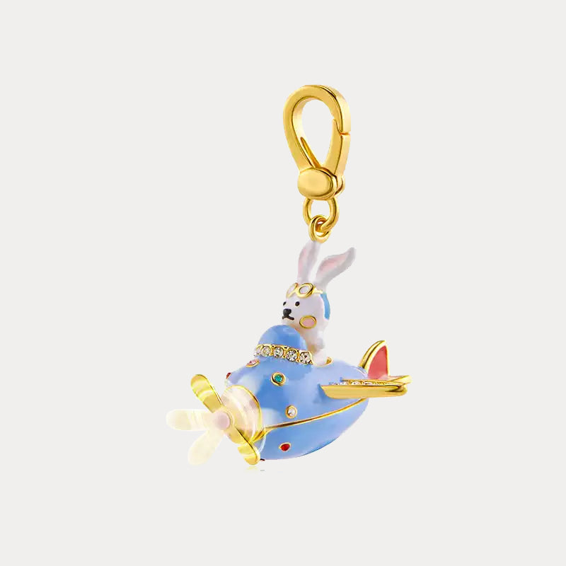 Pilot Rabbit Locket Pendant Necklace