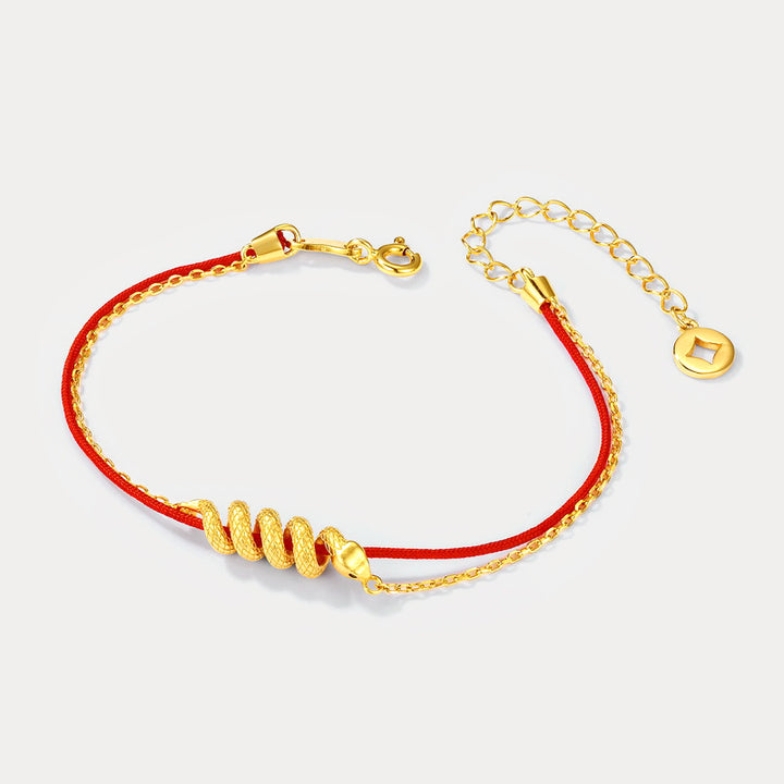 Selenichast Snake Zodiac Red String Bracelet