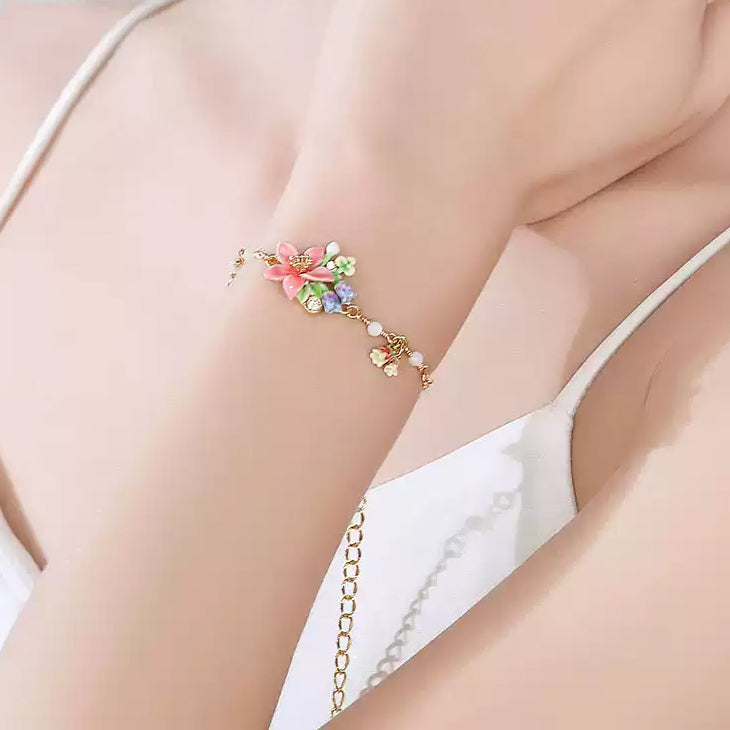 Tropical Flower Bracelet