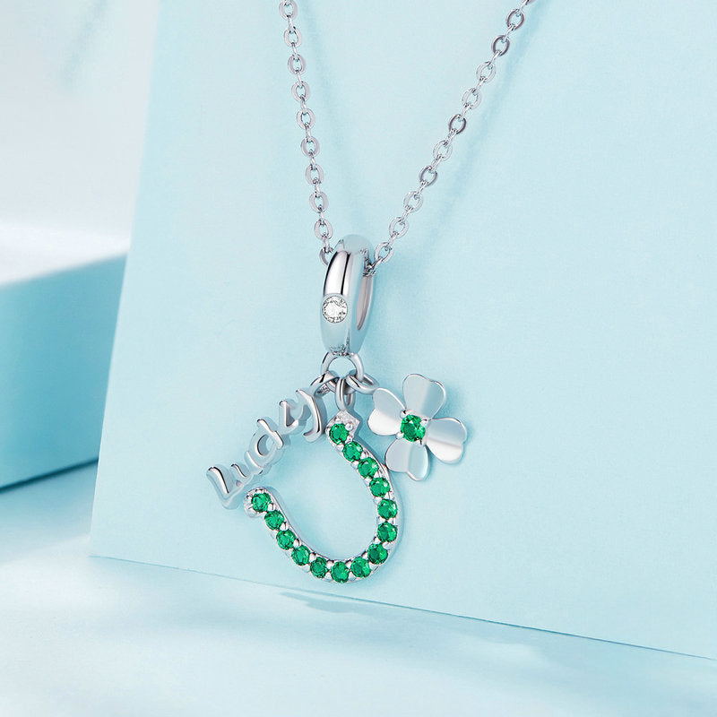 Four Leaf Clover U Shape Lucky Necklace