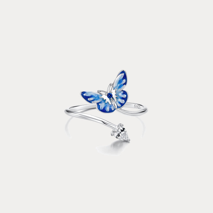 Blue Butterfly Ring