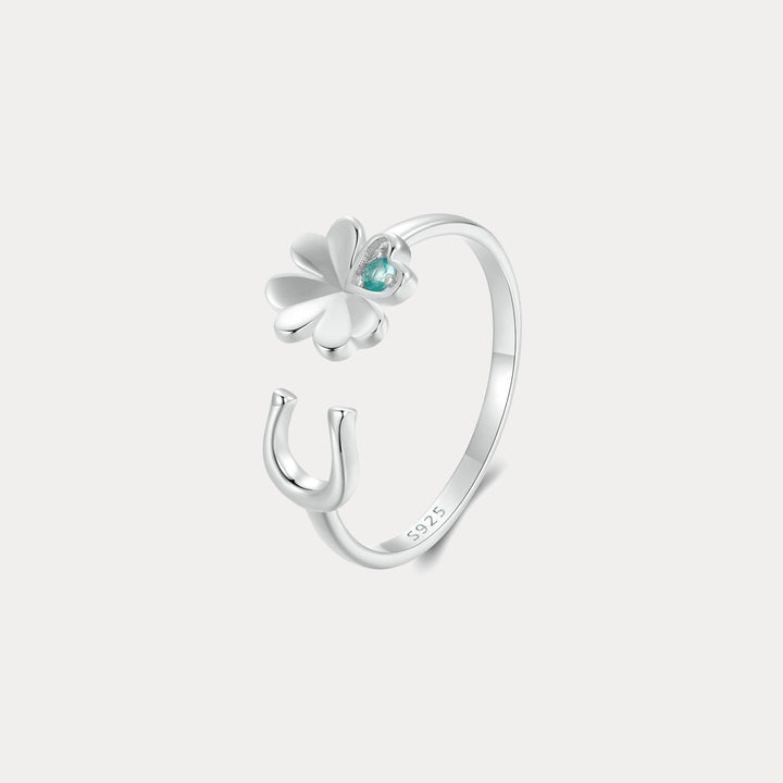 Clover Horseshoe Ring