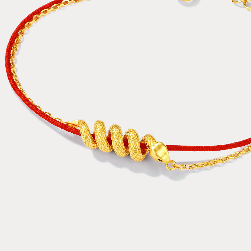 Selenichast Snake Zodiac Red String Bracelet