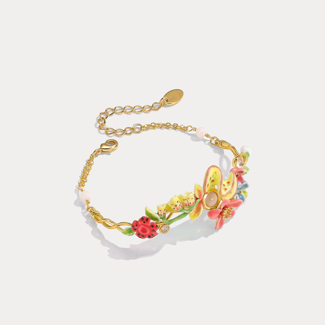 Tropical Flower Half Bracelet