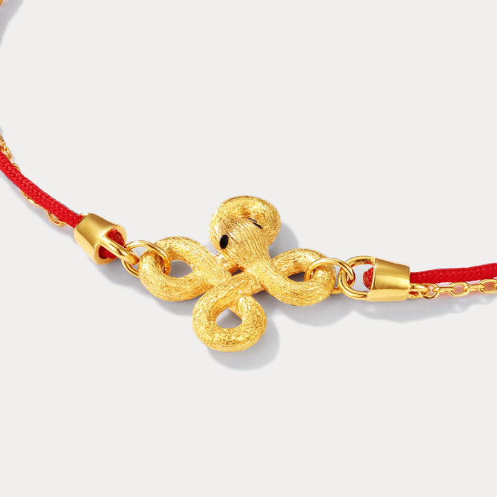 Chinese Knot Snake Red String Bracelet