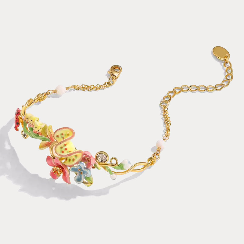 Tropical Flower Half Bracelet