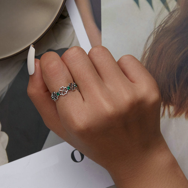 Four Leaf Clover Finger Ring