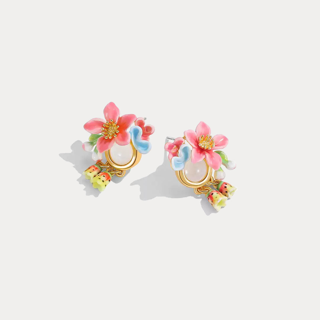 Tropical Flower Earrings