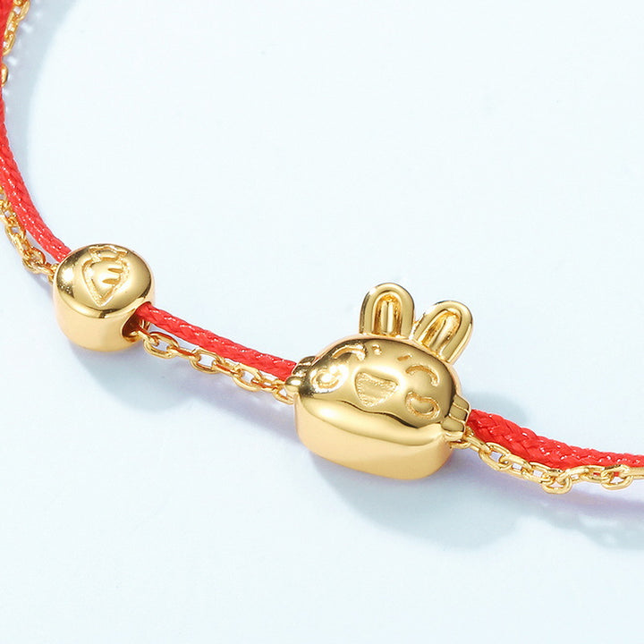 Rabbit Zodiac Red String Bracelet