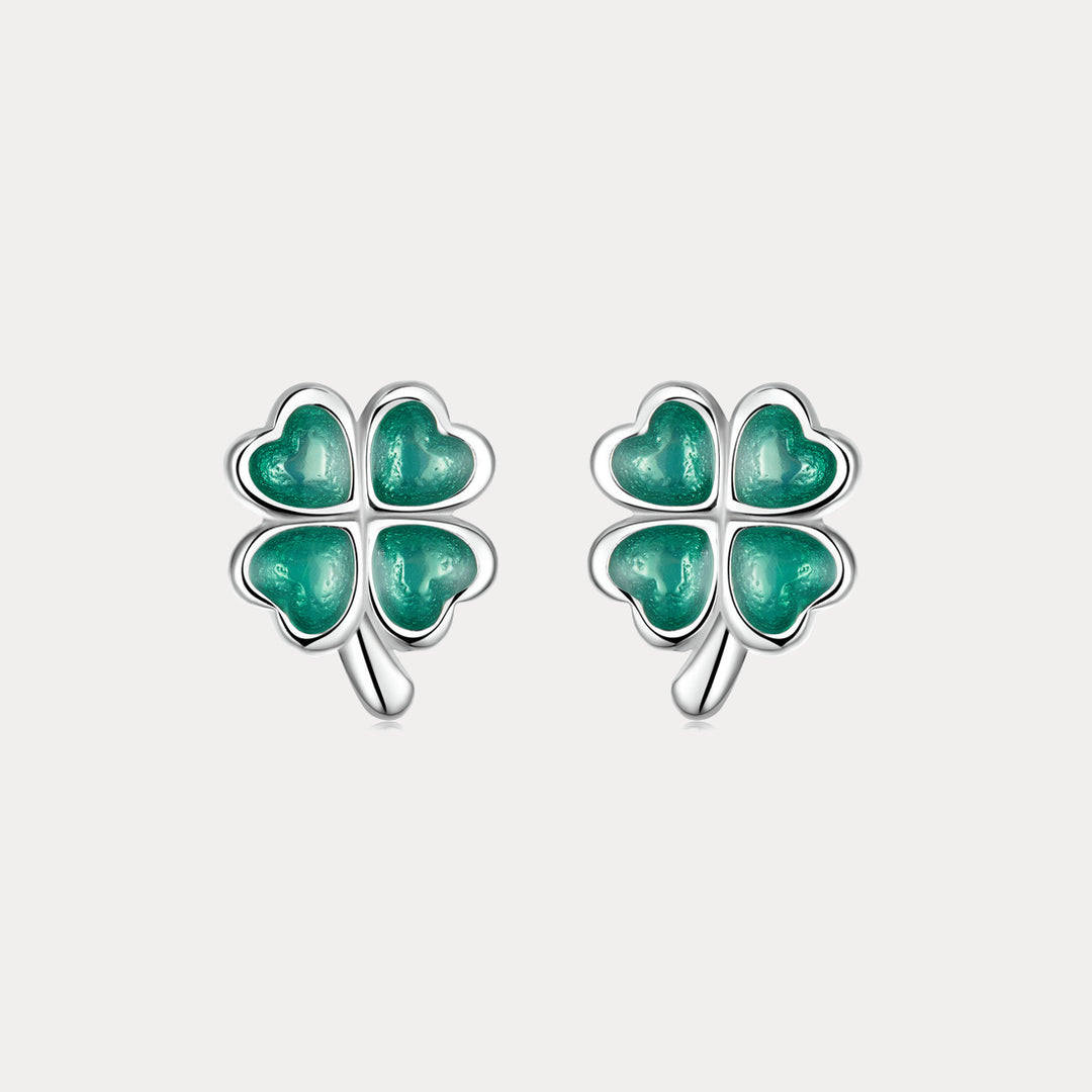 Four Leaf Clover Stud Earrings