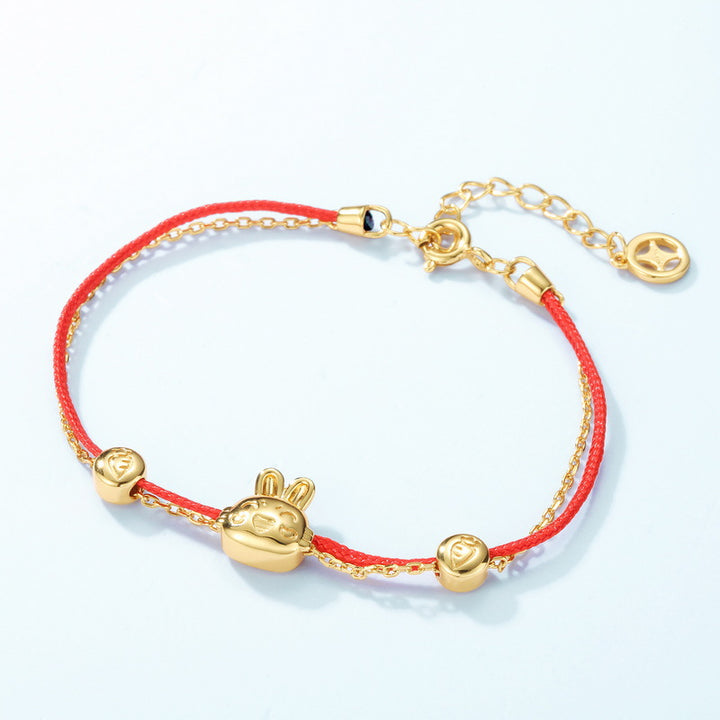 Rabbit Zodiac Red String Bracelet