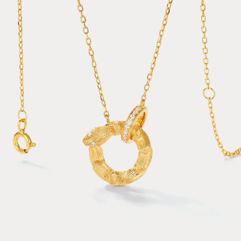 Snake Circle Zodiac Necklace