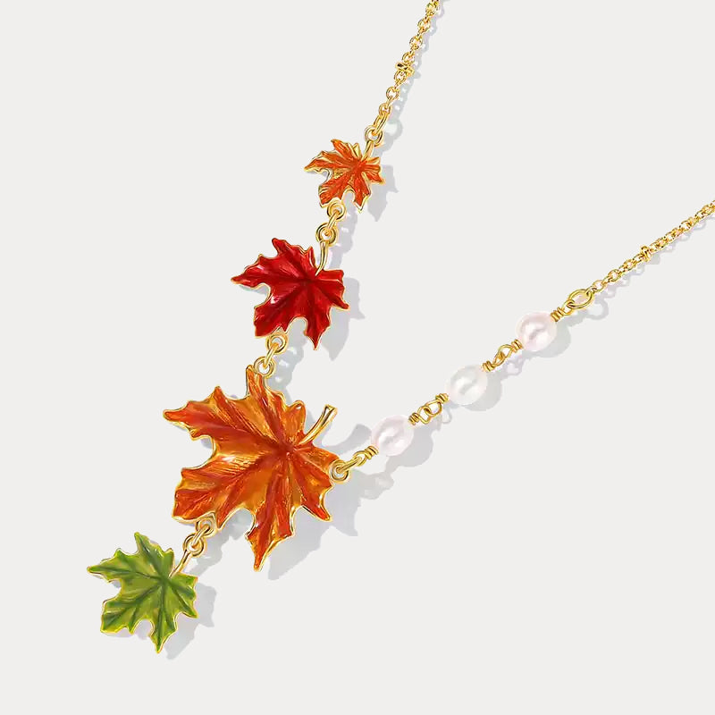 Maple Leaf Pearl Necklace