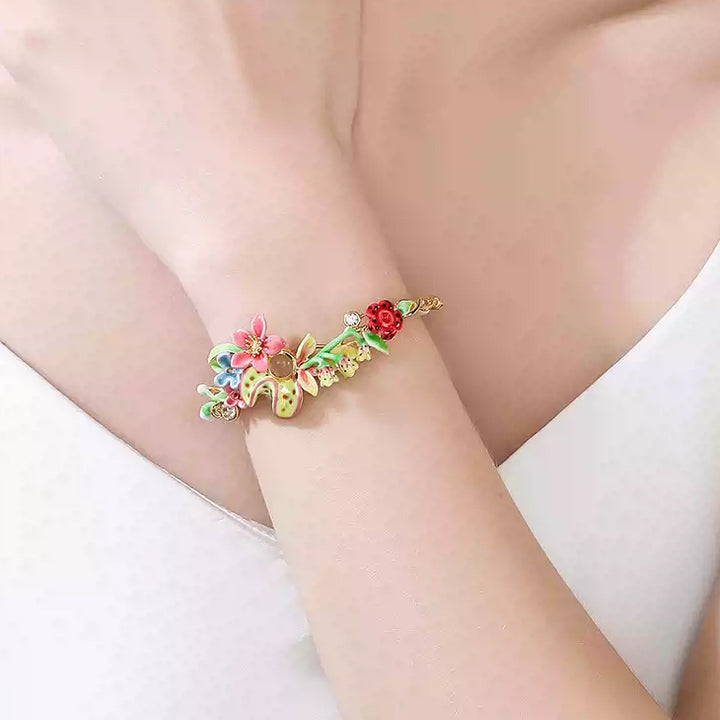 Tropical Flower Half Bracelet