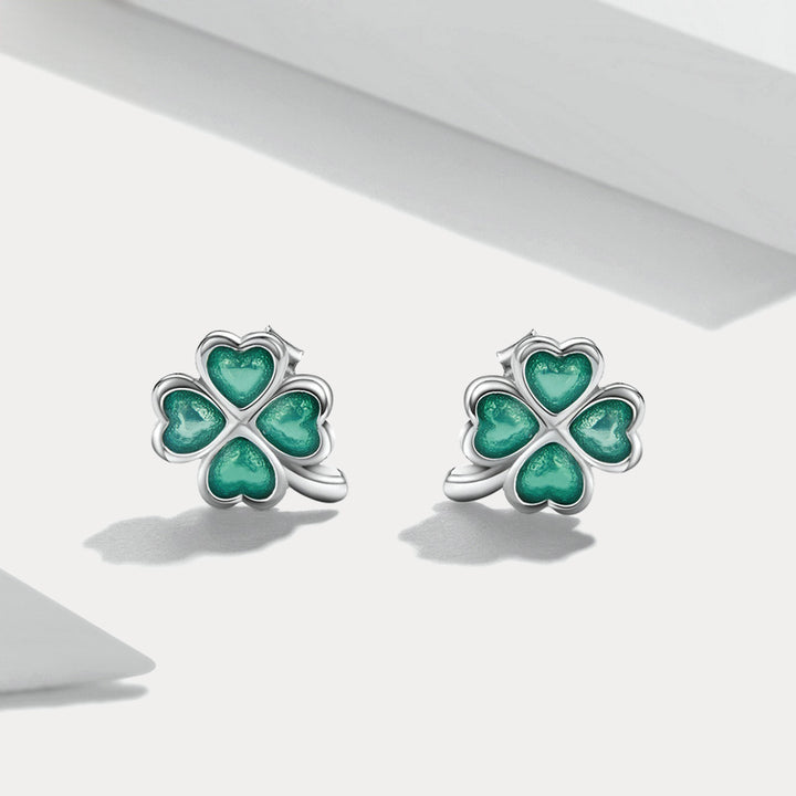 Four Leaf Clover Stud Earrings