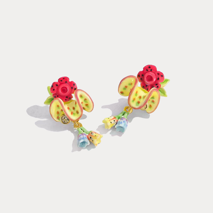 Tropical Flower Earrings