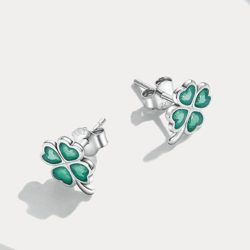 Four Leaf Clover Stud Earrings