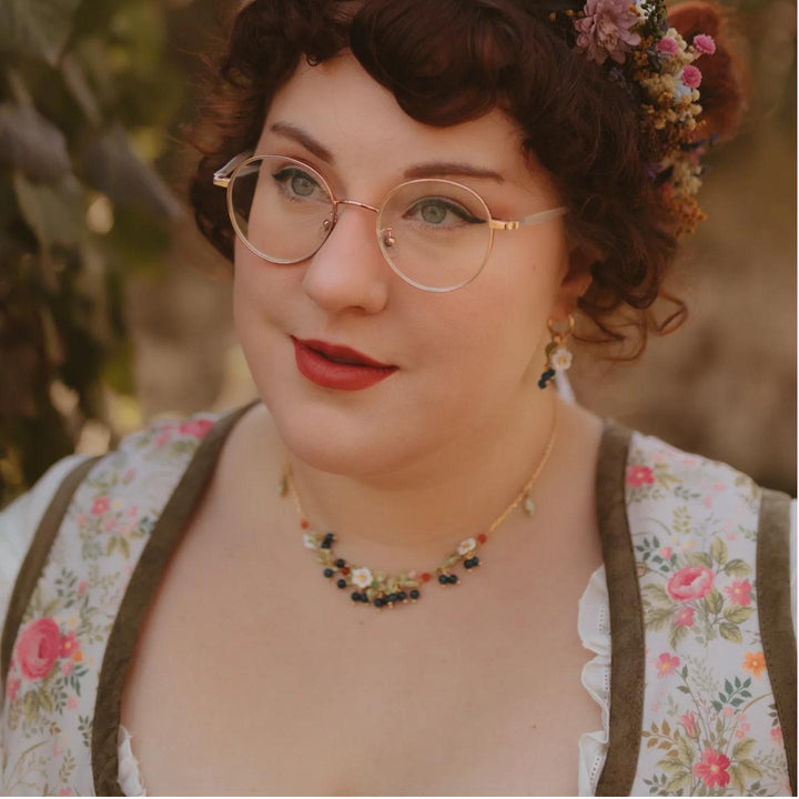 Blueberry Flower Necklace