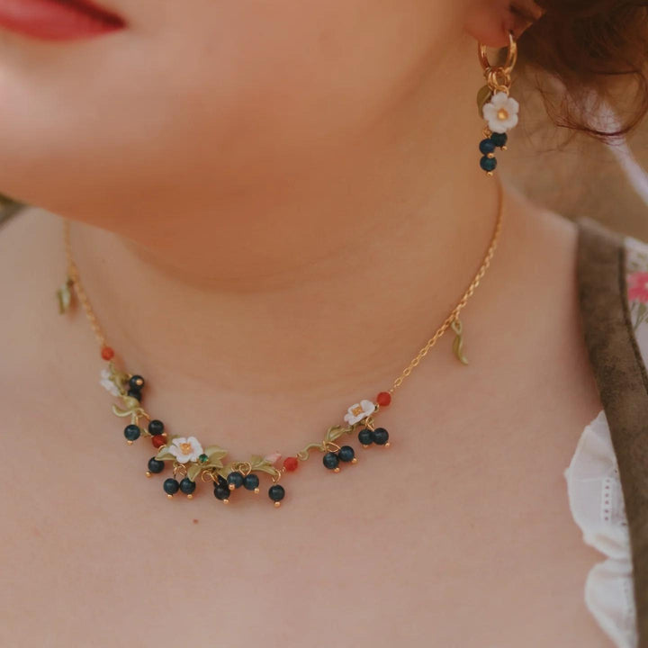 Blueberry Flower Necklace