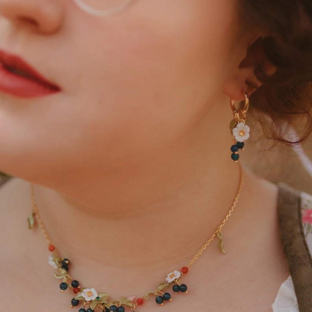 Blueberry Flower Earrings