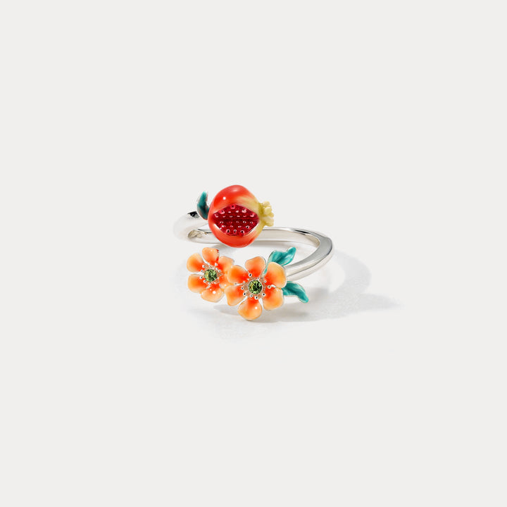Sliver Pomegranate Ring